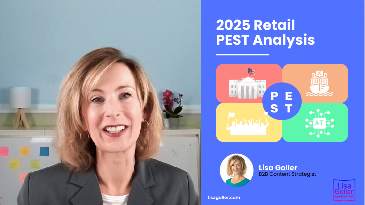 2025 Retail PEST Analysis. Lisa Goller Marketing.lisagoller.com