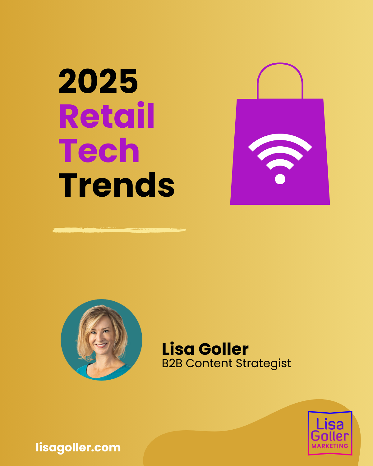 2025 Retail Tech Trends. Lisa Goller Marketing. lisagoller.com